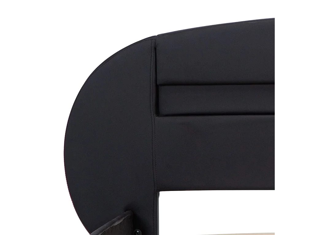 Cadre de lit avec LED sans matelas noir 180x200 cm