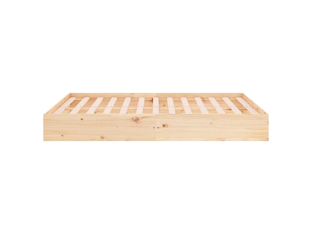 Solidna rama łóżka z litego drewna 140x190 cm bez materaca - Styl Nowoczesny