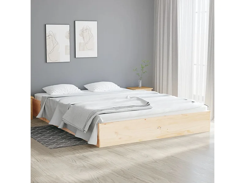 Bedframe massief hout 140x190 cm