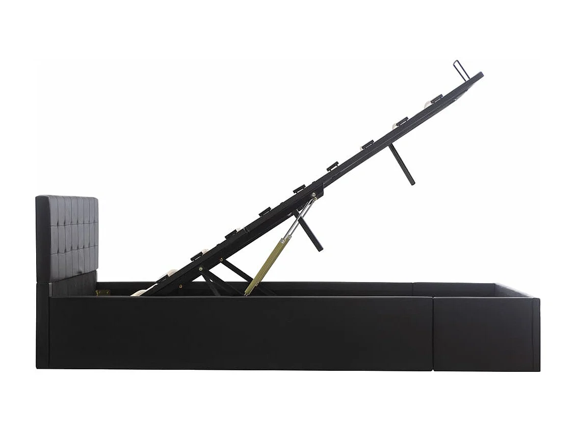 Cadre de lit avec rangement hydraulique 140x200 cm similicuir