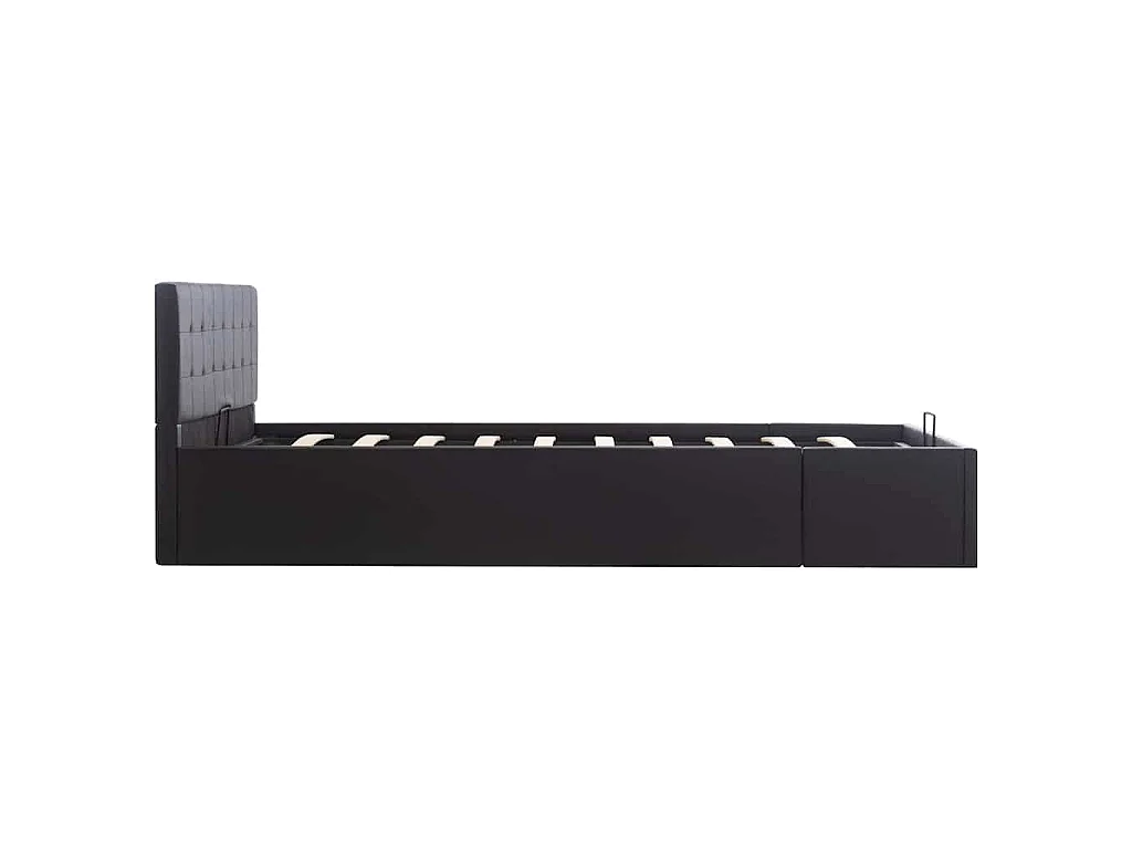 Cadre de lit avec rangement hydraulique 140x200 cm similicuir