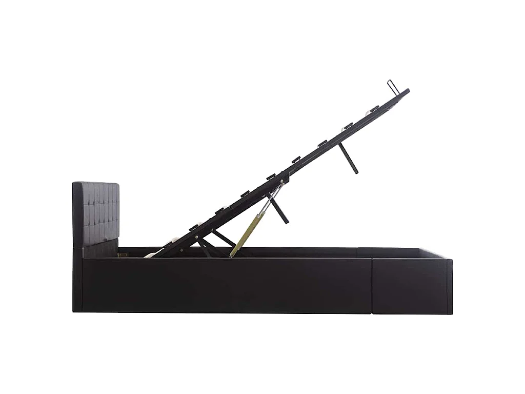 Cadre de lit avec rangement hydraulique 140x200 cm similicuir