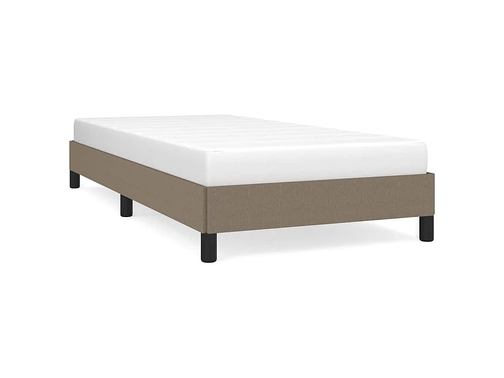 Cadre de lit sans matelas taupe 90x190 cm tissu