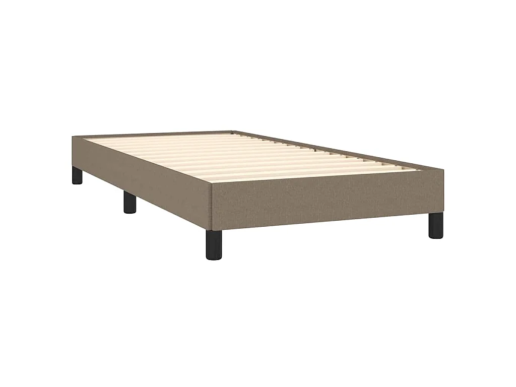 Cadre de lit sans matelas taupe 90x190 cm tissu