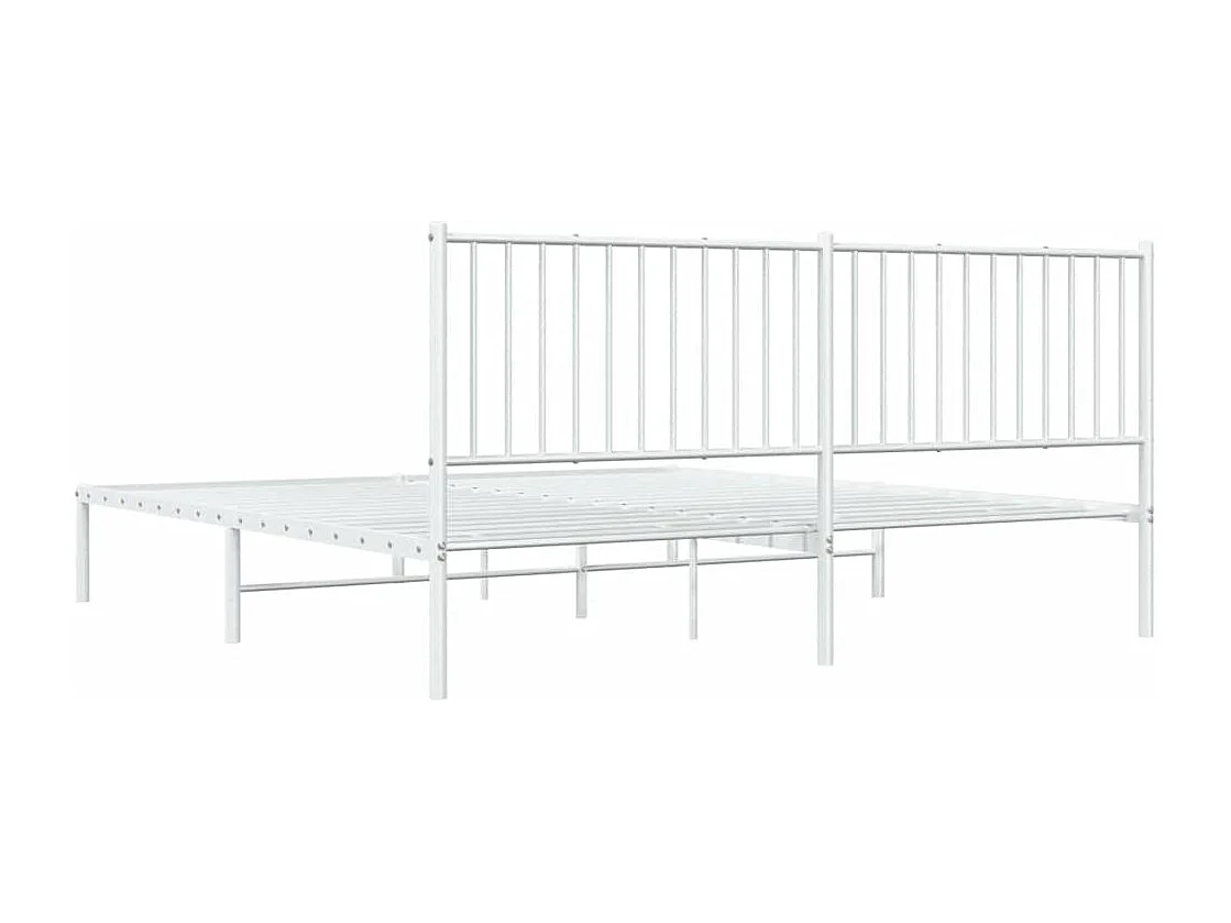 Giroletto con Testiera Metallo Bianco 180x200 cm