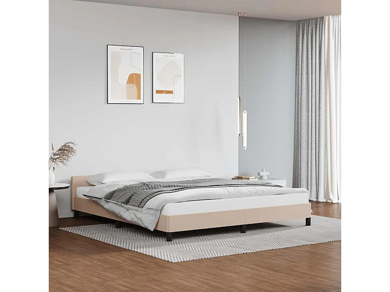 Bedframe met hoofdeinde zonder matras Cappuccino 160x200 cm