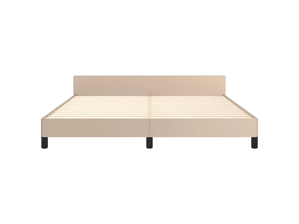 Cadre de lit avec tête de lit sans matelas cappuccino 160x200cm