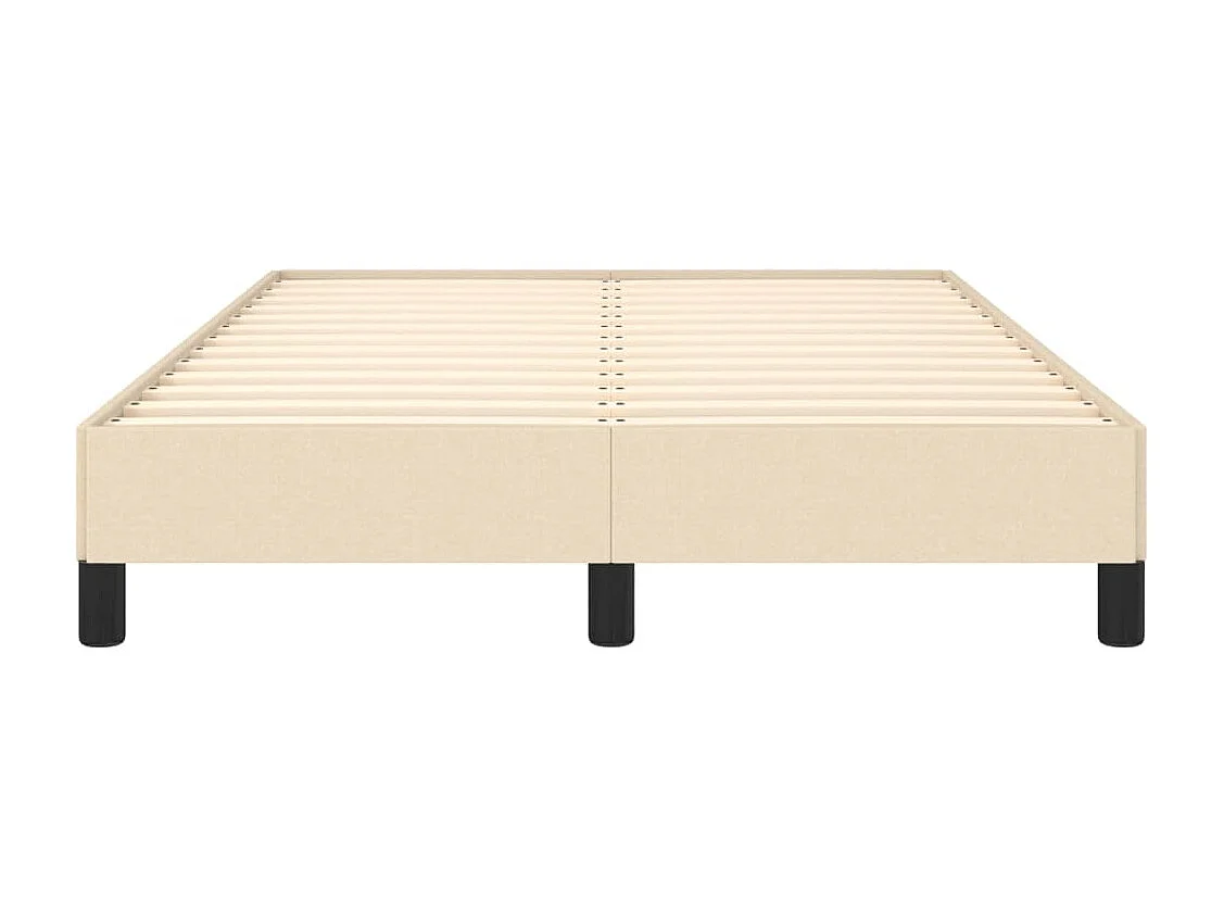 Estructura de cama sin colchón tela crema 120x200 cm