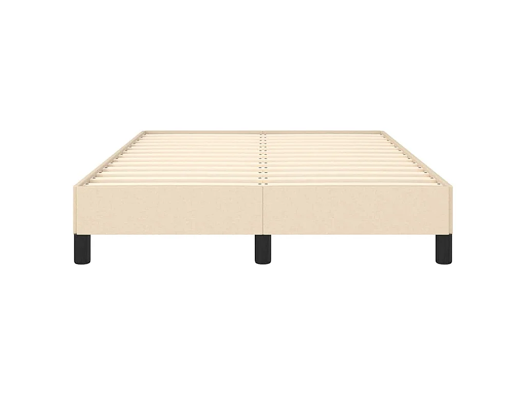 Cadre de lit sans matelas crème 120x200 cm tissu