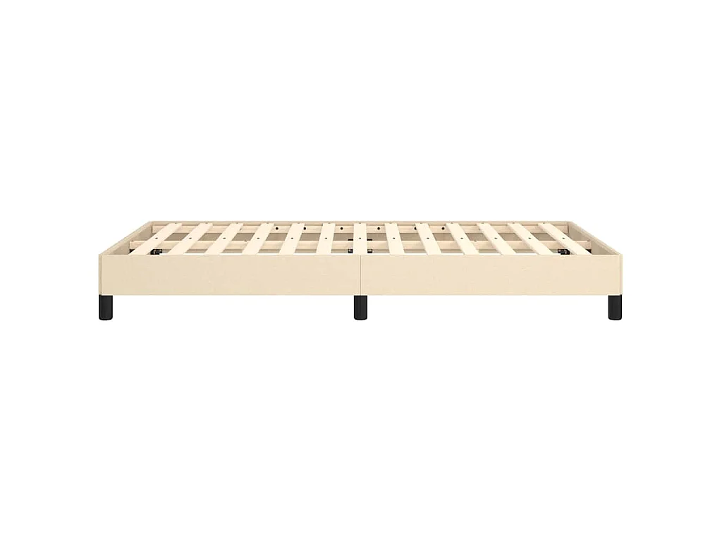Cadre de lit sans matelas crème 120x200 cm tissu