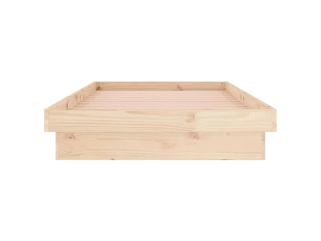 Cadre de lit à LED sans matelas bois massif