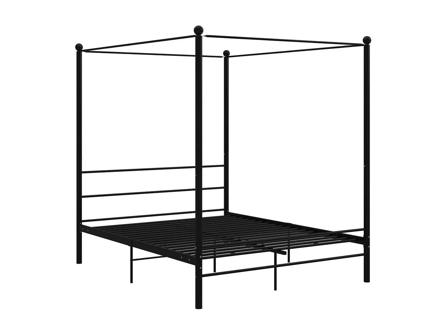 Himmelbett Schwarz Metall 160x200 cm