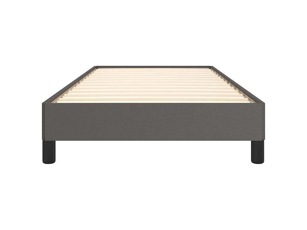 Cadre de lit sans matelas gris 90x190 cm similicuir