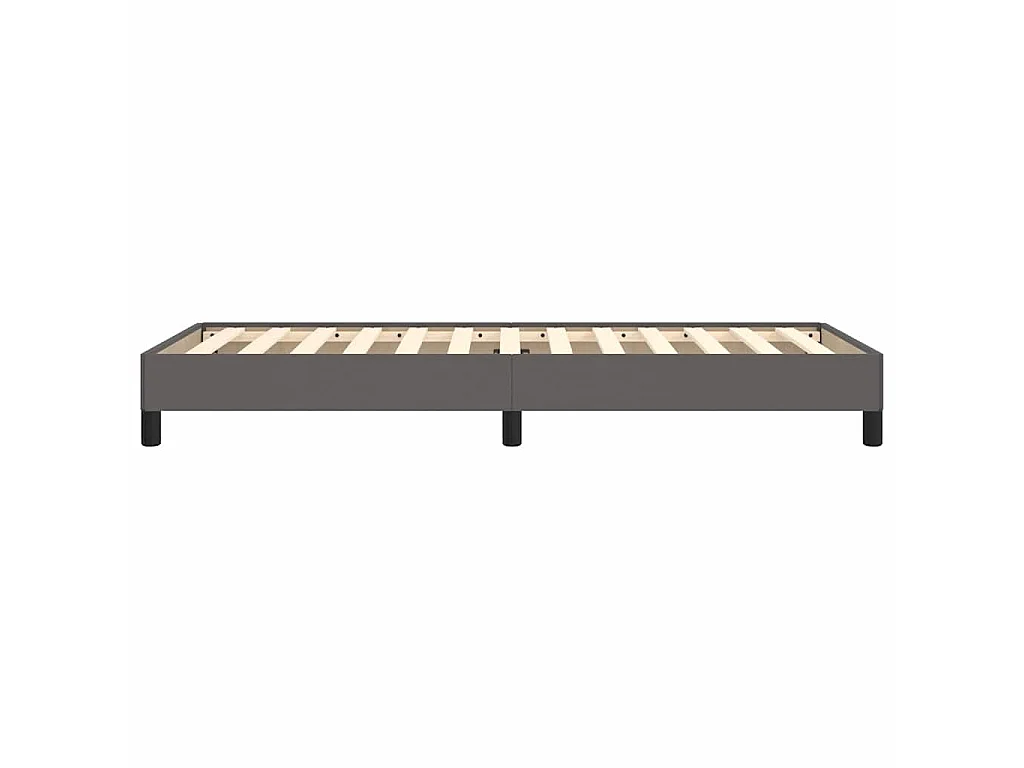 Cadre de lit sans matelas gris 90x190 cm similicuir