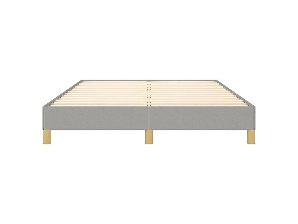 Estrutura de cama sem colchão 160x200 cm tecido cinzento-claro