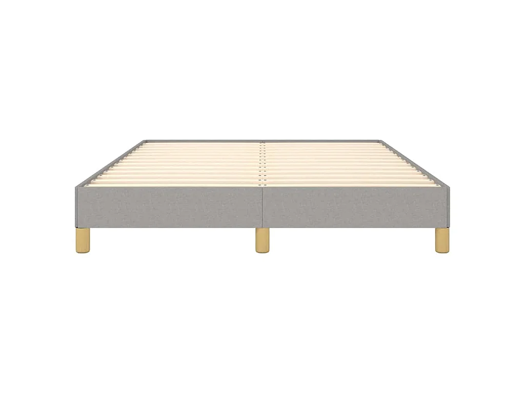 Cadre de lit sans matelas gris clair 160x200 cm tissu