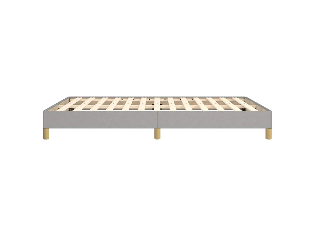 Cadre de lit sans matelas gris clair 160x200 cm tissu