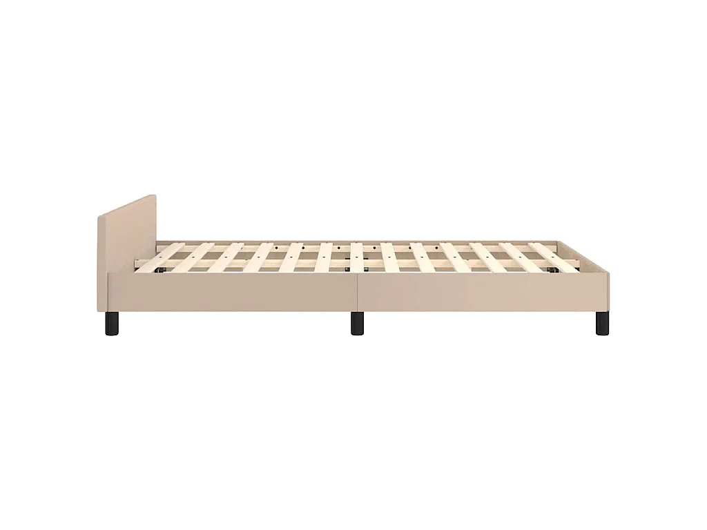 Bettgestell mit Kopfteil ohne Matratze Cappuccino 120x200 cm