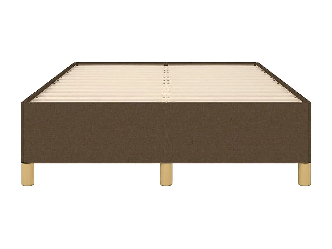 Cadre de lit sans matelas marron foncé 120x200 cm tissu
