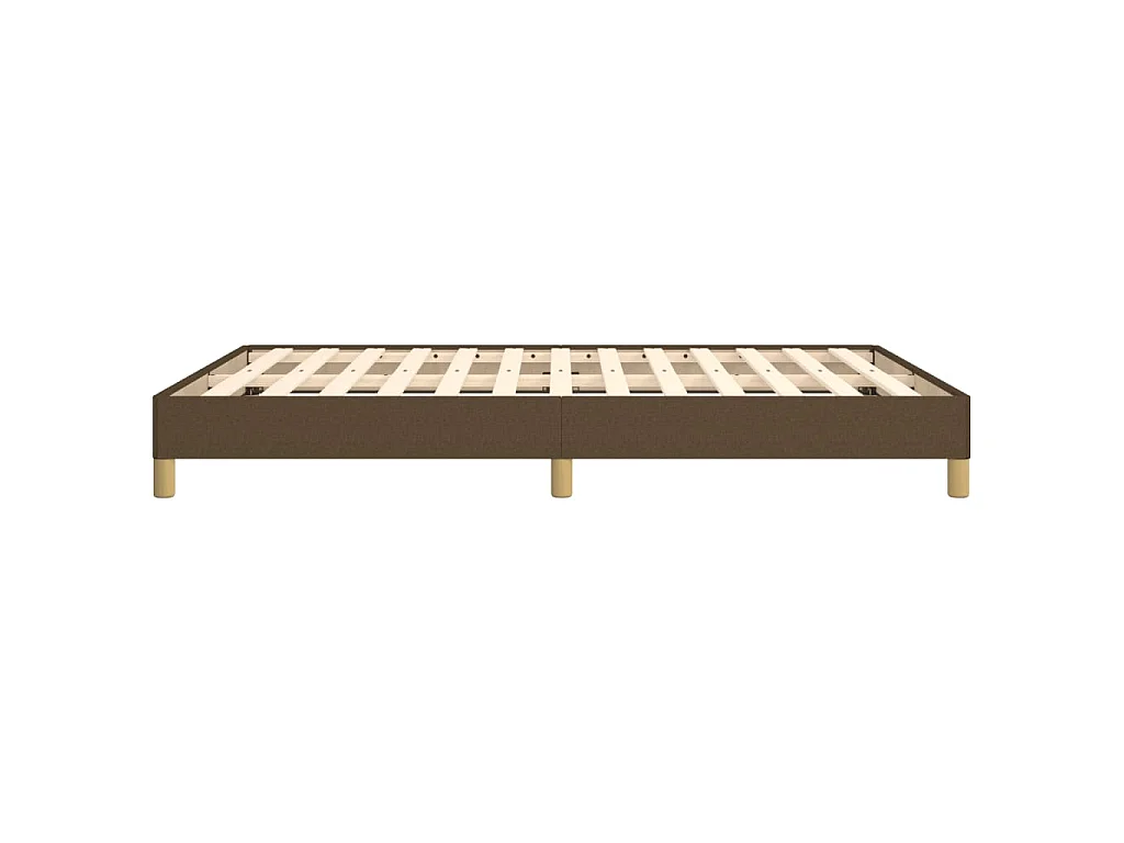 Cadre de lit sans matelas marron foncé 140x190 cm tissu