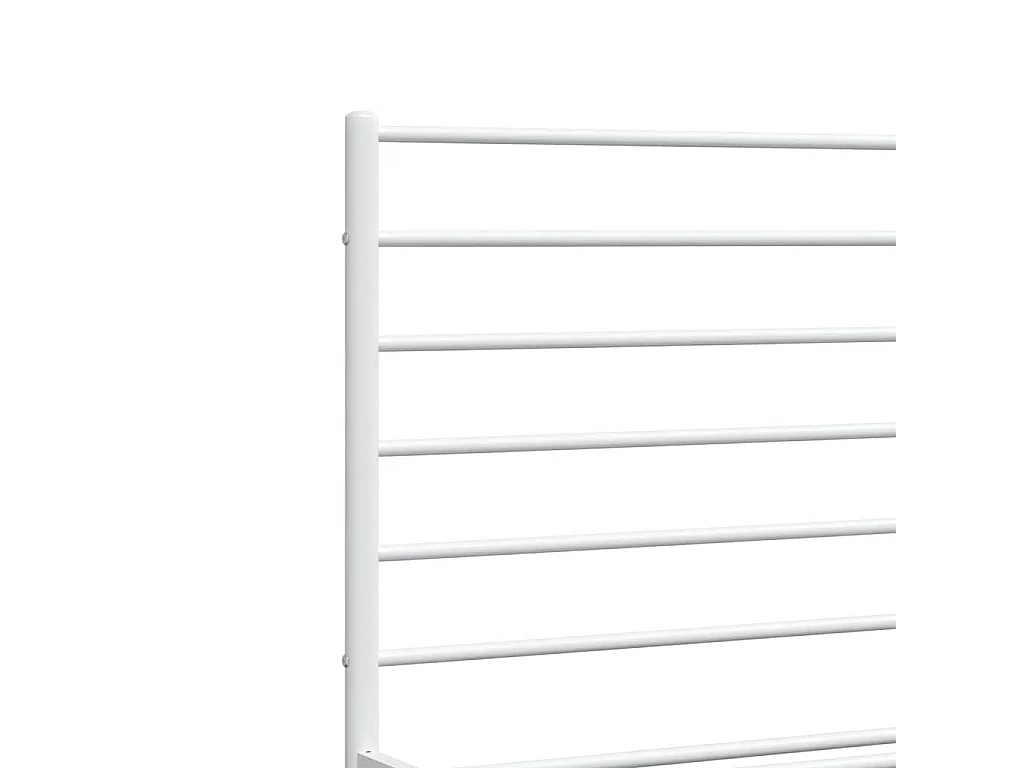 Estructura cama sin colchón con cabecero metal blanco 135x190cm