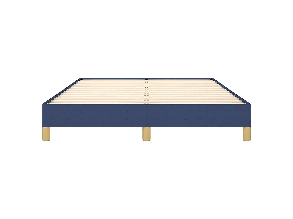 Cadre de lit sans matelas bleu 140x200 cm tissu