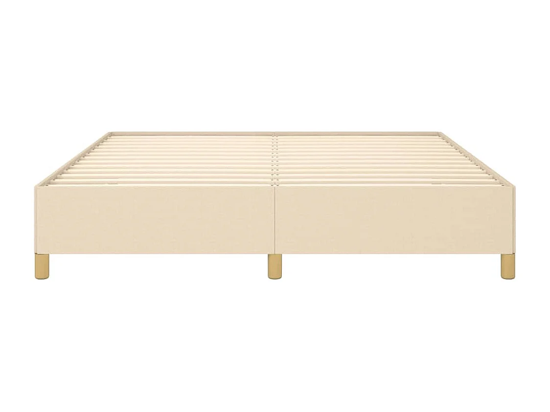 Cama sin colchón tela color crema 180x200 cm