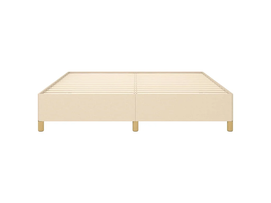 Cadre de lit sans matelas crème 180x200 cm tissu