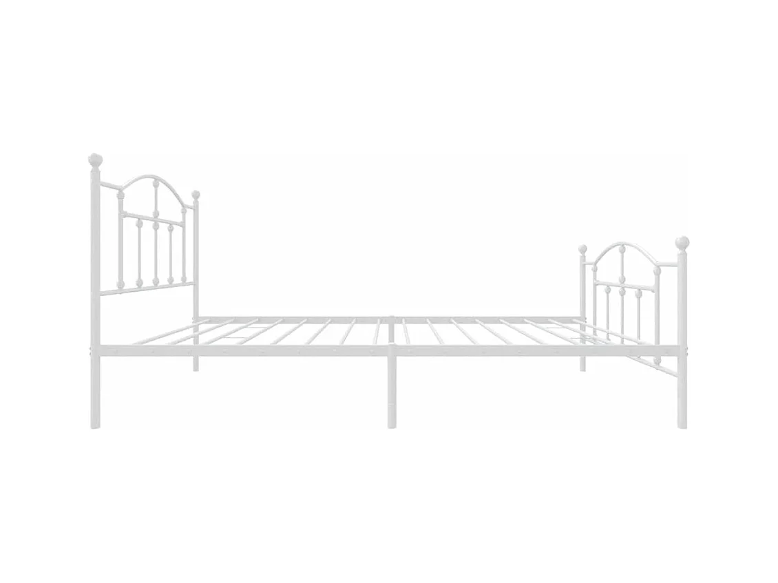 Estructura cama sin colchón con estribo metal blanco 100x200 cm