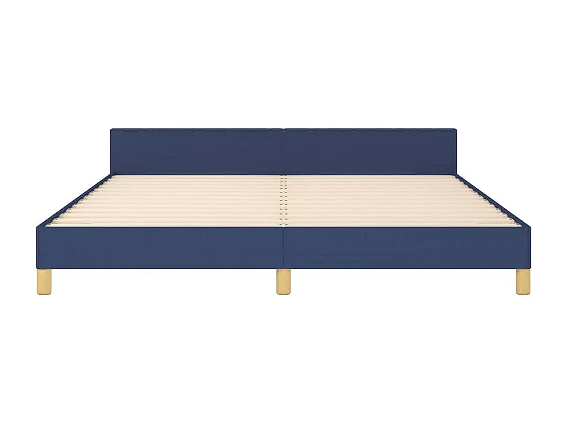 Giroletto con Testiera senza Materasso Blu 160x200 cm Tessuto