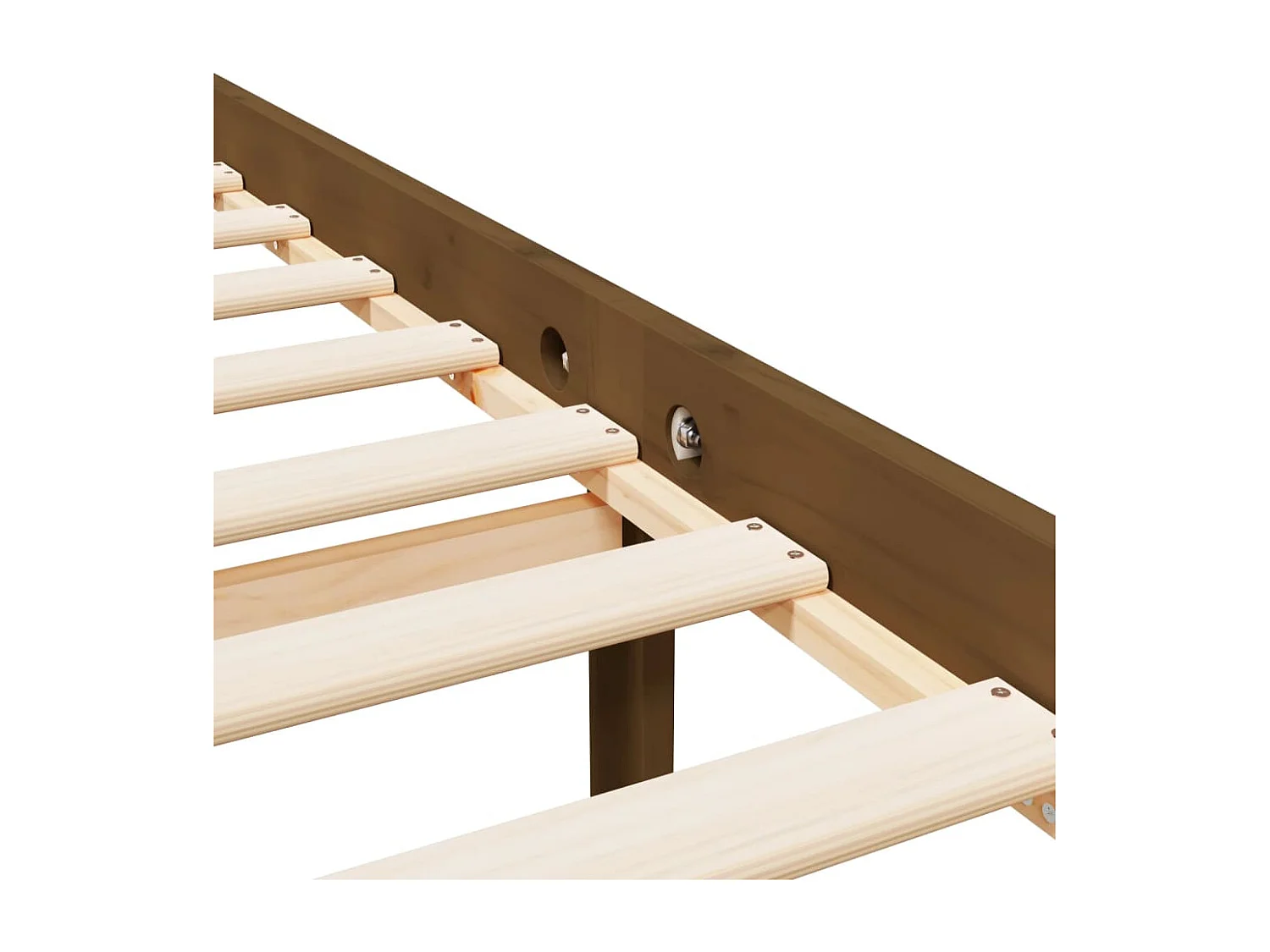 Cama para idosos c/ cabeceira 140x200 cm madeira castanho-mel