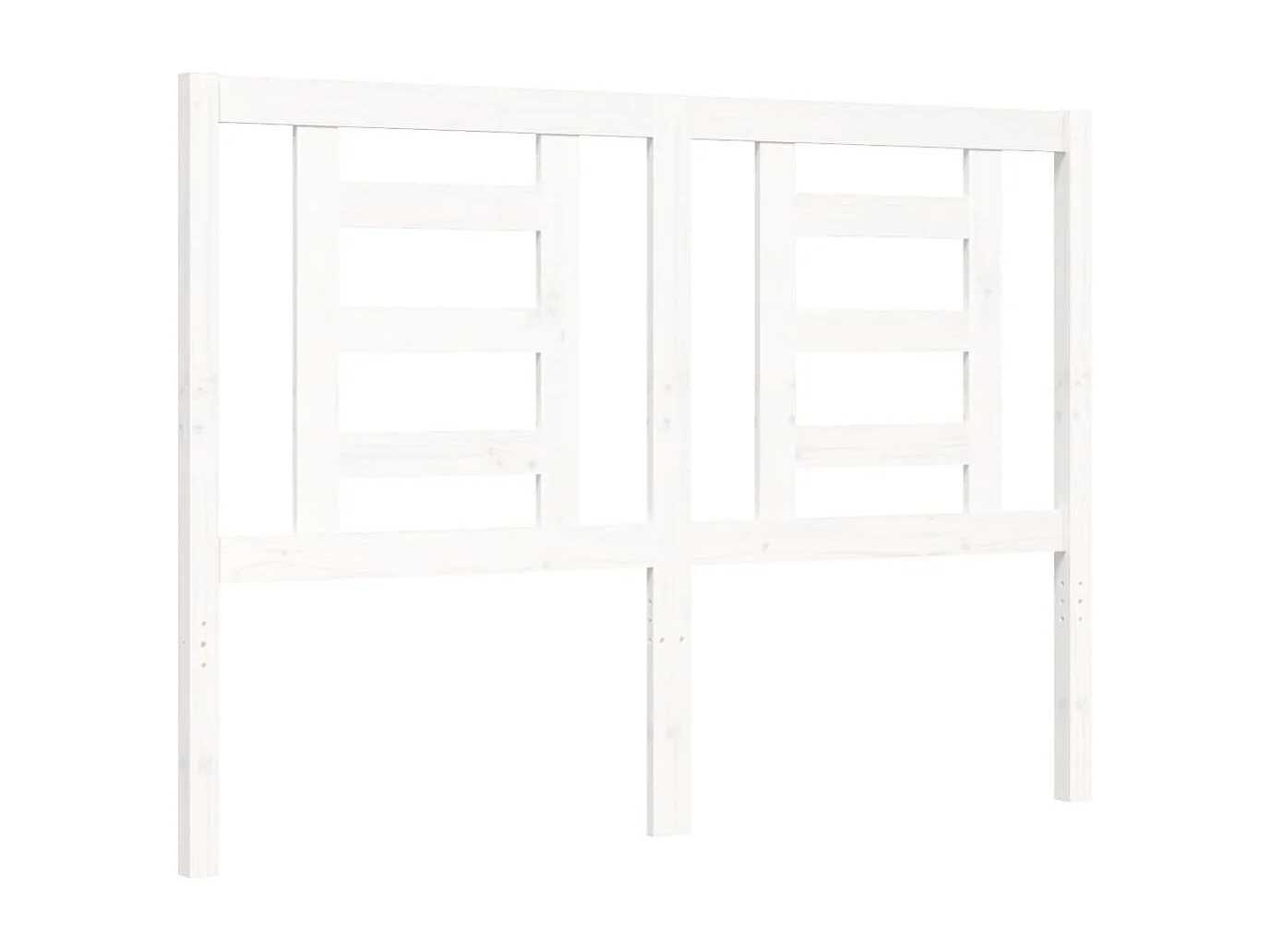 Biała rama łóżka z litego drewna 120x200 cm bez materaca - Solidna i elegancka