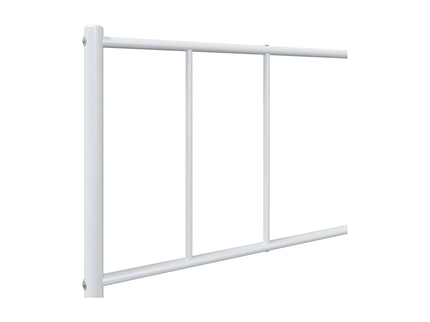 Cadre de lit métal sans matelas et tête de lit blanc 100x200 cm