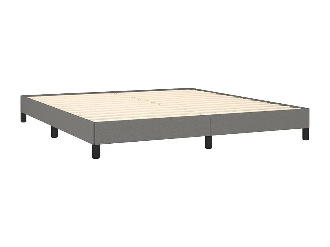 Bettgestell ohne Matratze Dunkelgrau 160x200 cm Stoff