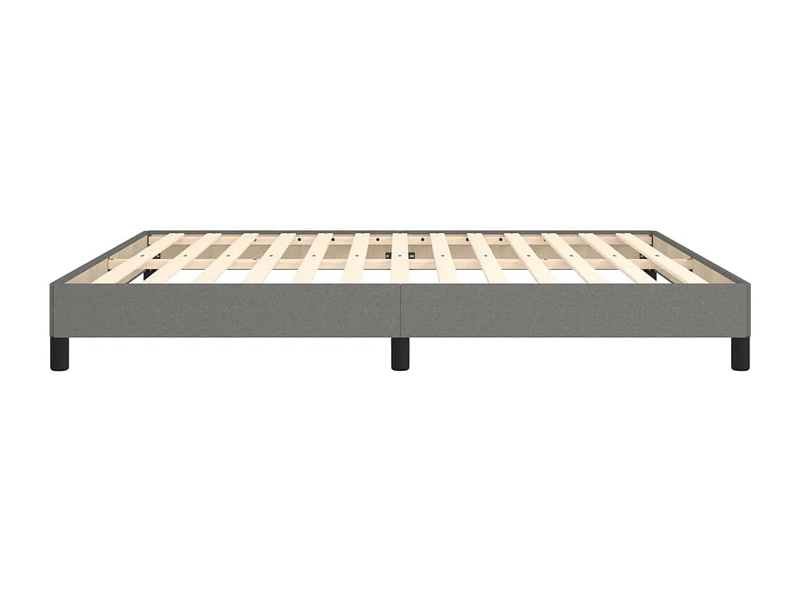Bettgestell ohne Matratze Dunkelgrau 160x200 cm Stoff