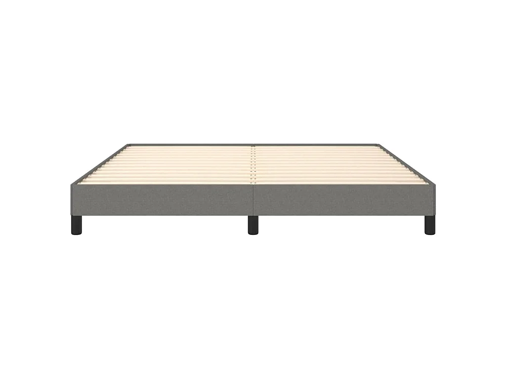 Cadre de lit sans matelas gris foncé 160x200 cm tissu