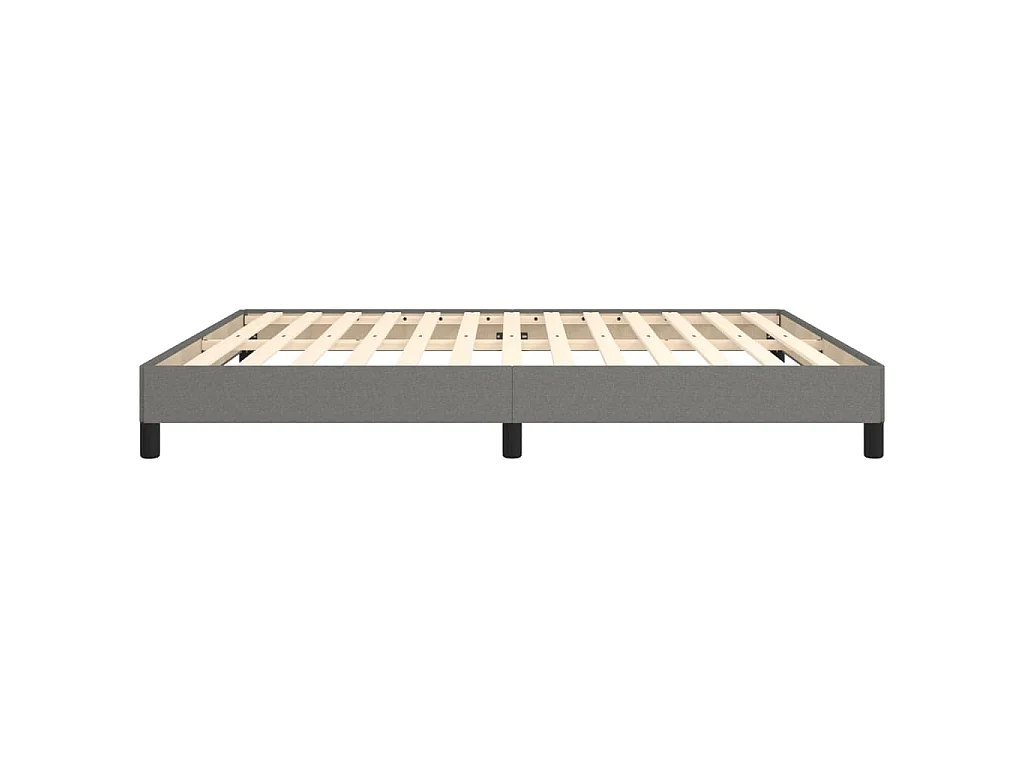Cadre de lit sans matelas gris foncé 160x200 cm tissu