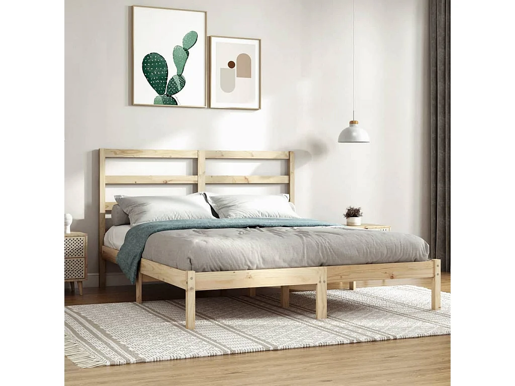 Giroletto senza Materasso 160x200 cm in Legno Massello di Pino