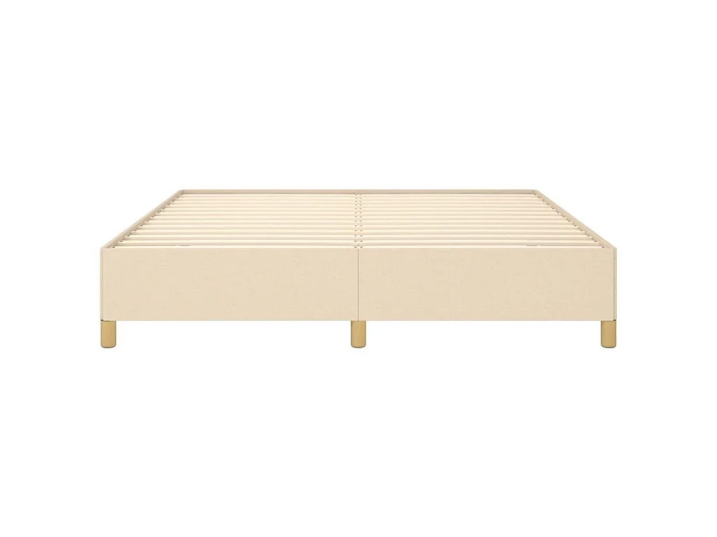 Cadre de lit sans matelas crème 160x200 cm tissu