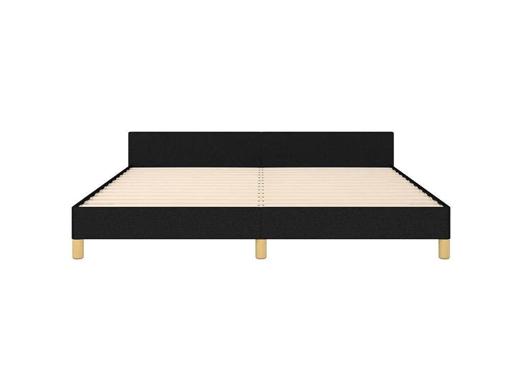 Cadre de lit sans matelas noir 160x200 cm tissu