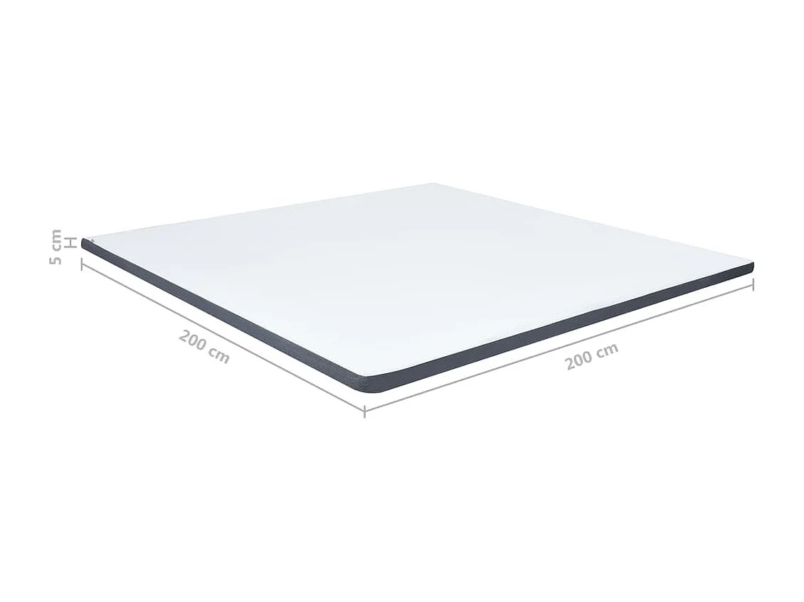 Surmatelas de sommier tapissier 200x200x5 cm mi-doux