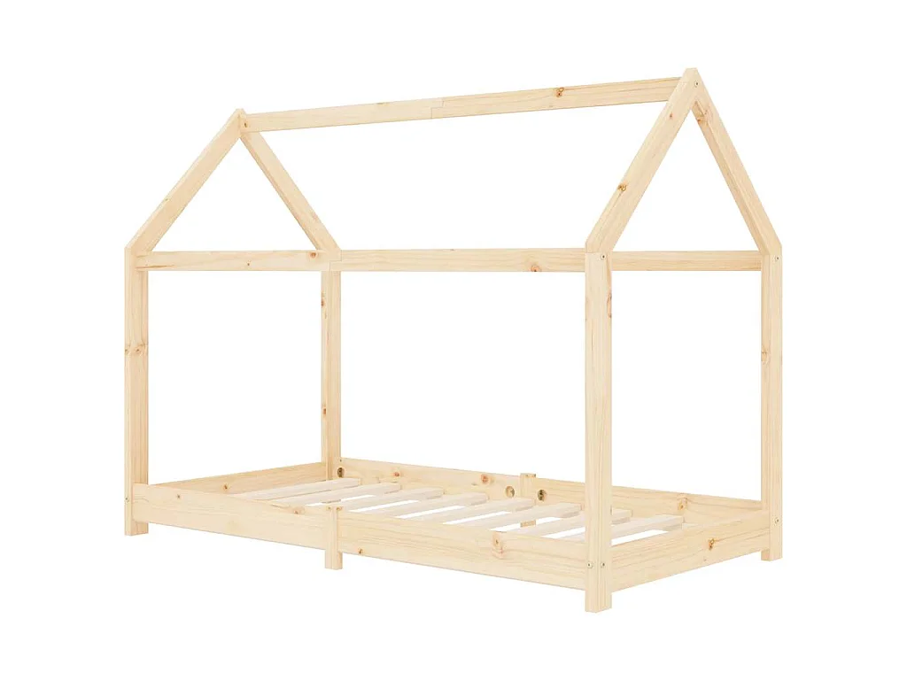Cadre de lit d'enfant Bois de pin massif 70x140 cm