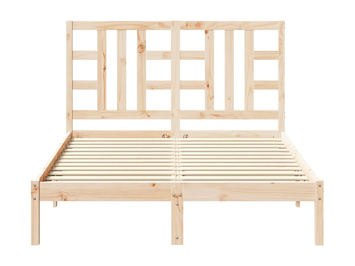 Cadre de lit sans matelas 135x190 cm bois massif