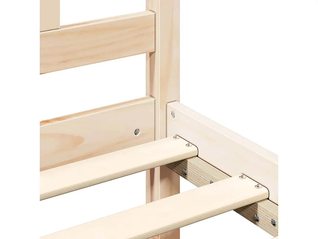 Cadre de lit sans matelas 135x190 cm bois massif