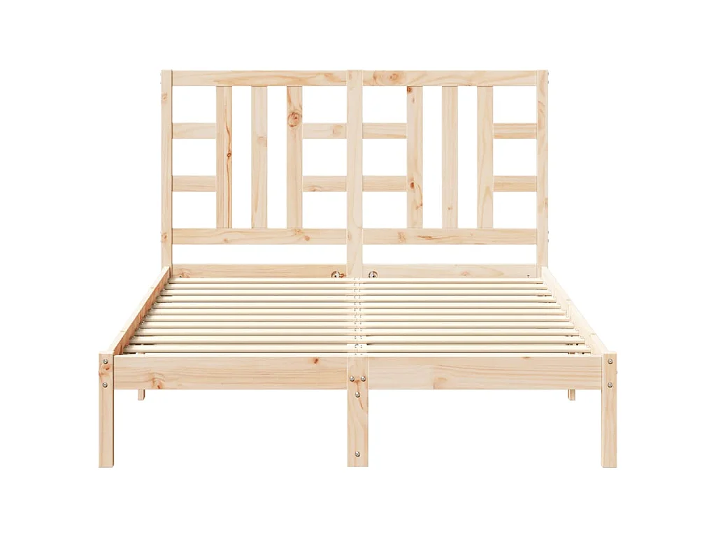 Estrutura de cama casal 135x190 cm madeira maciça