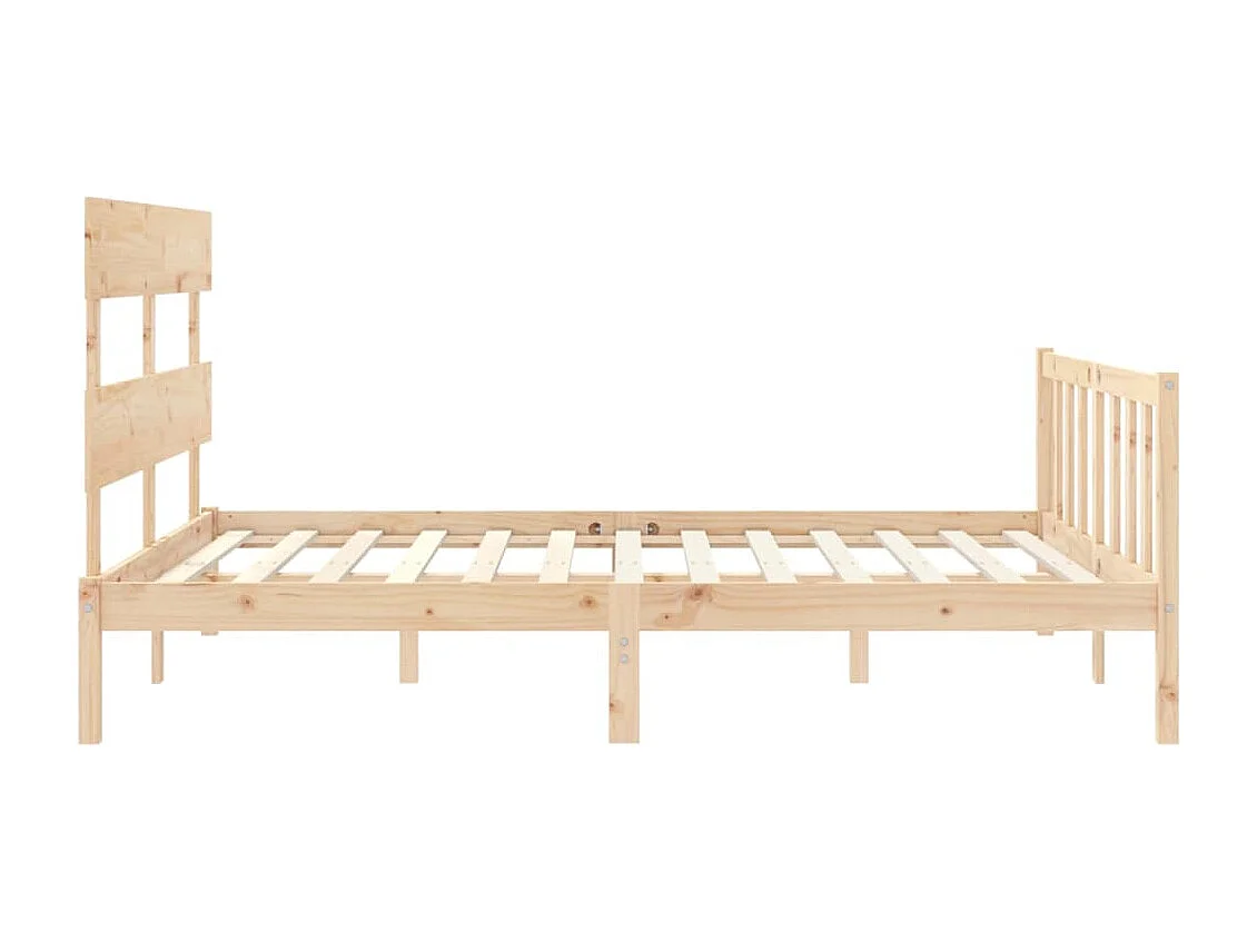 Cadre de lit sans matelas bois de pin massif