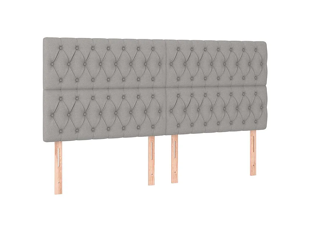 Cadre de lit sans matelas gris clair 180x200 cm tissu