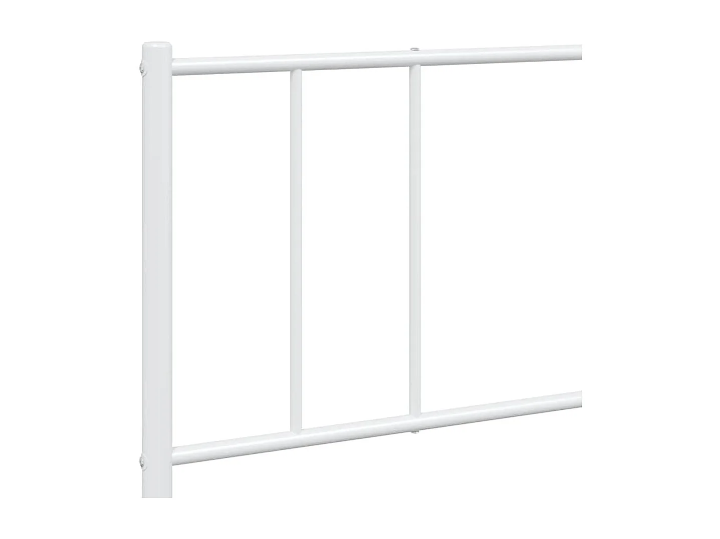 Cadre de lit métal sans matelas et tête de lit blanc 200x200 cm