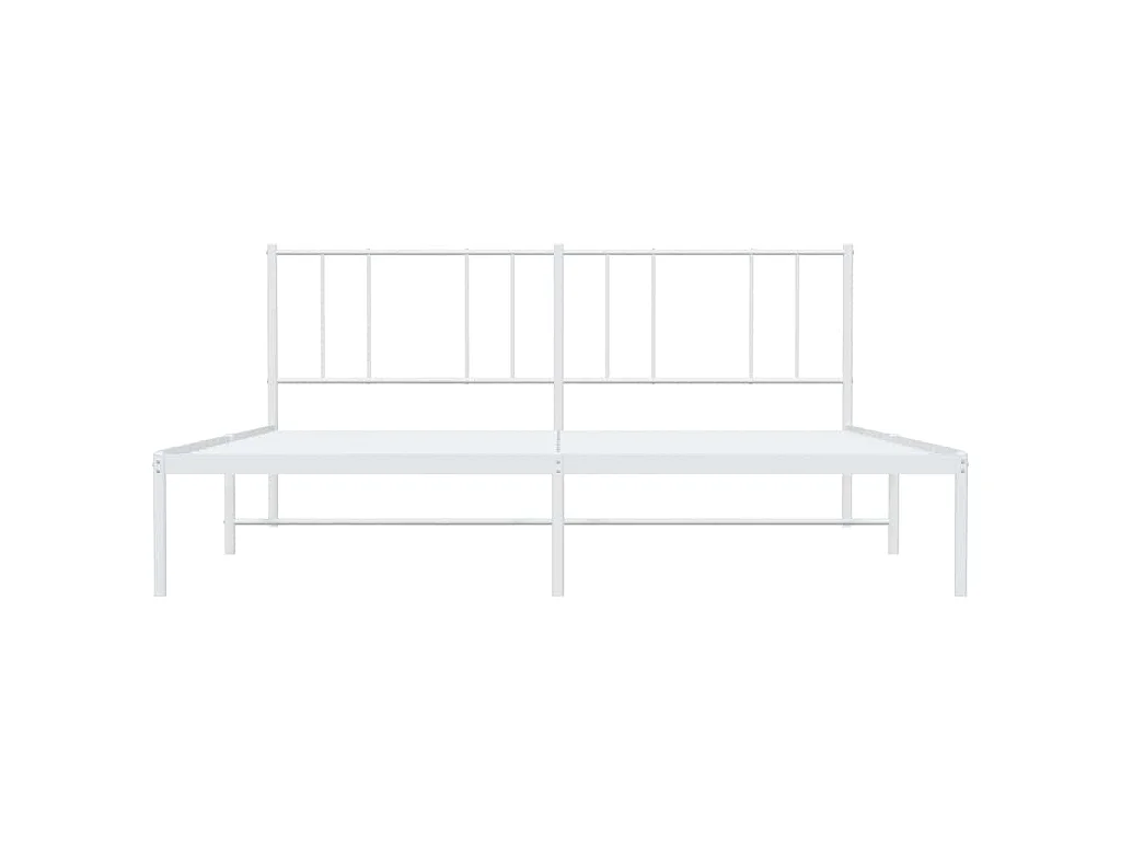 Giroletto con Testiera Metallo Bianco 200x200 cm