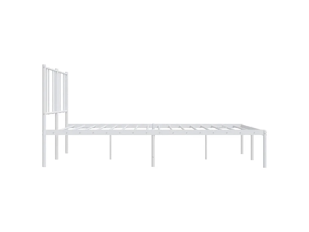 Giroletto con Testiera Metallo Bianco 200x200 cm